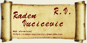 Raden Vučićević vizit kartica